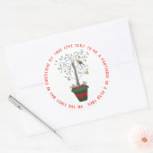 12 dagen kerstpatrijs in een perenboom ronde sticker (Envelop)
