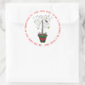 12 dagen kerstpatrijs in een perenboom ronde sticker (Tas)