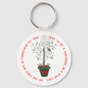 12 dagen kerstpatrijs in een perenboom sleutelhanger