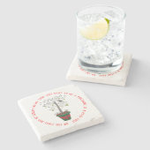 12 dagen kerstpatrijs in een perenboom stenen onderzetter (Zijkant)