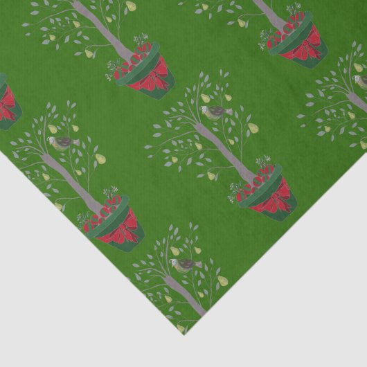 12 dagen kerstpatrijs in een perenboom tissuepapier (Detail)