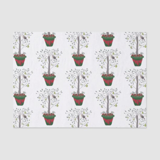 12 dagen kerstpatrijs in een perenboom tissuepapier (Voorkant)