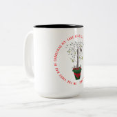 12 dagen kerstpatrijs in een perenboom tweekleurige koffiemok (Voorkant links)