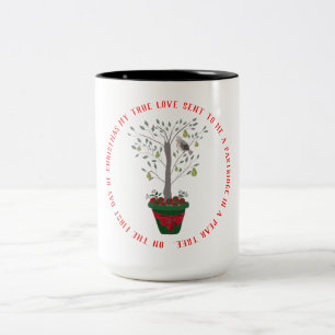 12 dagen kerstpatrijs in een perenboom tweekleurige koffiemok