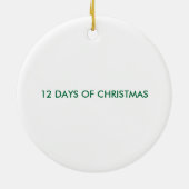 12 dagen kerstpatrijs keramisch ornament (Achterkant)