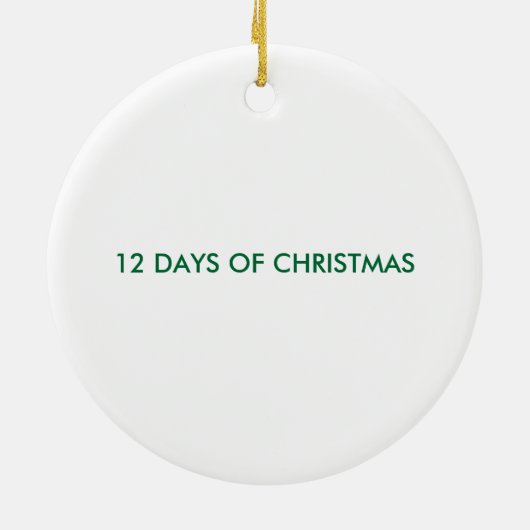 12 dagen kerstpatrijs keramisch ornament (Achterkant)