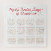 12 dagen kerstpuzzel 20x20 legpuzzel (Verticaal)