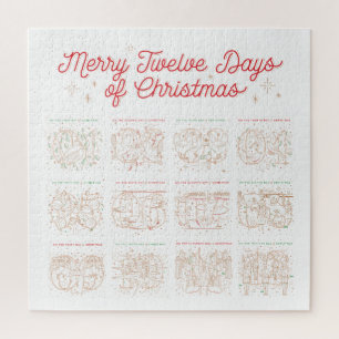 12 dagen kerstpuzzel 20x20 legpuzzel