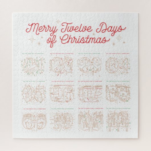 12 dagen kerstpuzzel 20x20 legpuzzel (Verticaal)