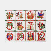 12 dagen kerstquiltprint deurmat (Voorkant)