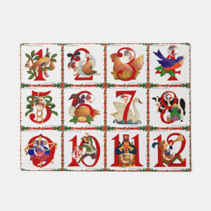 12 dagen kerstquiltprint deurmat