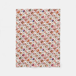 12 dagen kerstquiltprint fleece deken