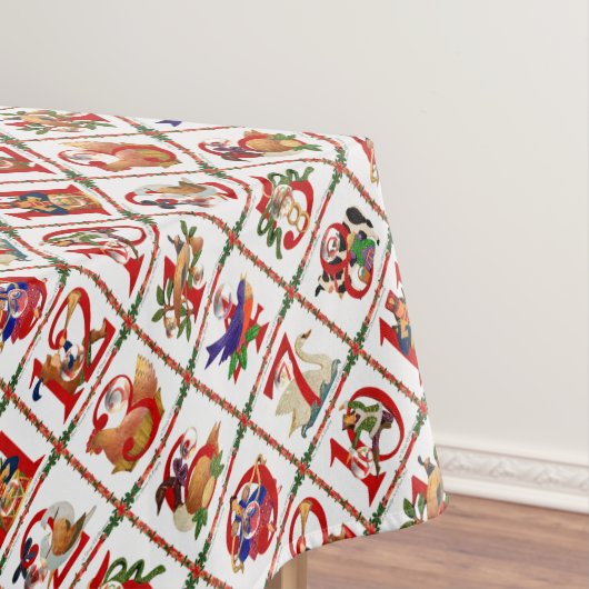 12 dagen kerstquiltprint tafelkleed (Voorbeeld)