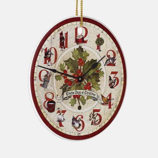  12 dagen kerstsieraad keramisch ornament (Rechts)