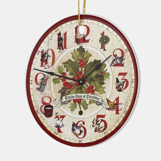  12 dagen kerstsieraad keramisch ornament (Links)