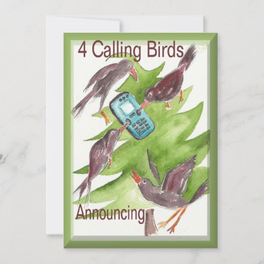 12 dagen kerstuitnodiging kaart (Voorkant)