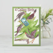 12 dagen kerstuitnodiging kaart (Staand voorkant)