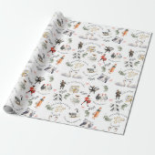 12 dagen kerstvakantie cadeaupapier (Uitgerold)