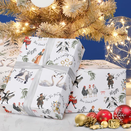 12 dagen kerstvakantie cadeaupapier