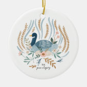 12 dagen kerstvakantie traditioneel gans keramisch ornament (Voorkant)