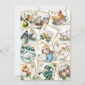 12 dagen Kerstvakantiefeest Kaart (Achterkant)