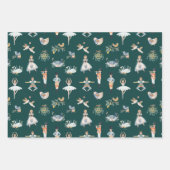 12 dagen kerstvakantiepatroon inpakpapier vel (Voorkant)