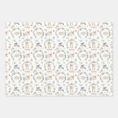 12 dagen kerstvakantiepatroon inpakpapier vel (Voorkant 2)