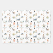 12 dagen kerstvakantiepatroon inpakpapier vel (Voorkant)