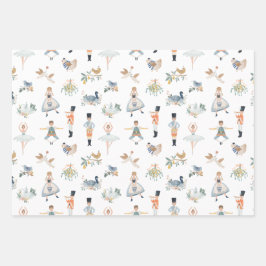 12 dagen kerstvakantiepatroon inpakpapier vel