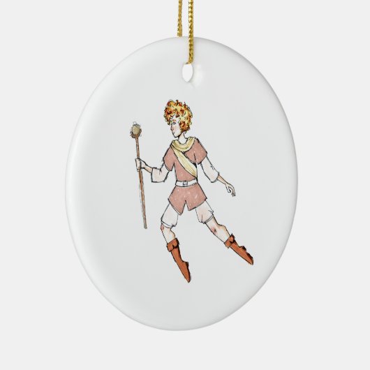 12 dagen kerstversiering - 10 lords-a-leaping keramisch ornament (Rechts)