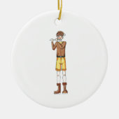 12 dagen kerstversiering - 11 pipleidingen keramisch ornament (Voorkant)