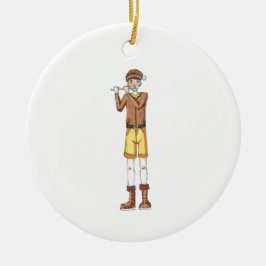 12 dagen kerstversiering - 11 pipleidingen keramisch ornament