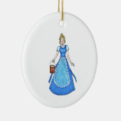 12 dagen kerstversiering - 8 dienstmeisjes voor he keramisch ornament (Rechts)