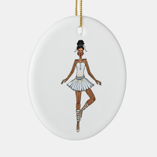 12 dagen kerstversiering - 9 dames dansen keramisch ornament (Rechts)