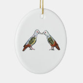 12 dagen kerstversiering - twee schildpadden keramisch ornament (Rechts)