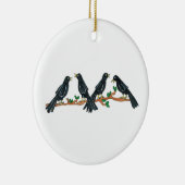 12 dagen kerstversiering - vier oproepen keramisch ornament (Rechts)