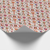 12 dagen kerstvierkant afdrukken cadeaupapier (Hoek)