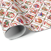 12 dagen kerstvierkant afdrukken cadeaupapier (Rol Hoek)