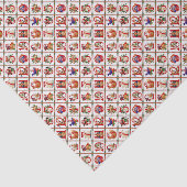 12 dagen kerstvierkant afdrukken tissuepapier (Detail)