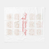 12 dagen kerstvlooiendop fleece deken (Voorkant (Horizontaal))