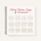 12 dagen kerstzakboek notitieboek (Voorkant)