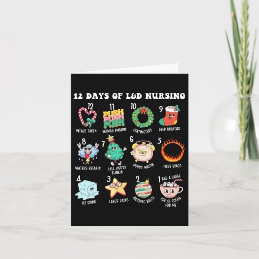 12 dagen Landd-afdeling verpleegkundige baring ver Kaart (Voorkant)