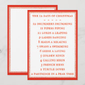 12 DAGEN LYRICS 5x7 Flat Kaart II (Voorkant / Achterkant)