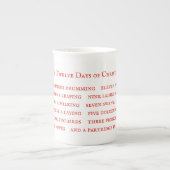 12 DAGEN LYRICS Bone China Mok (Voorkant)