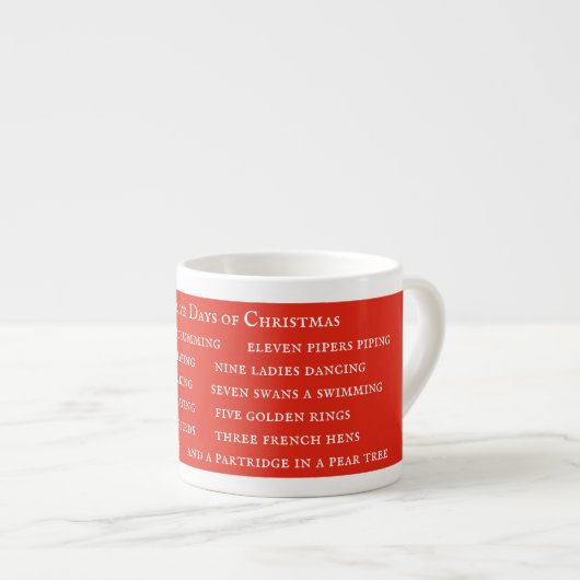 12 DAGEN LYRICS Espresso Cup / Rood Kop (Voorkant rechts)