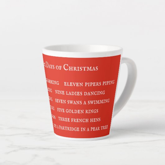 12 DAGEN LYRICS Latte Mok / Rood (Rechterhoek)
