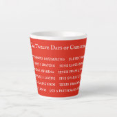 12 DAGEN LYRICS Latte Mok / Rood (Voorkant)