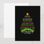 12 dagen met kerstvierkant stilstaand naaiwerk X Kaart (Voorkant / Achterkant)