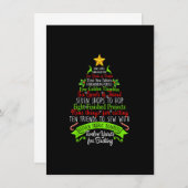 12 dagen met kerstvierkant stilstaand naaiwerk X Kaart (Voorkant / Achterkant)