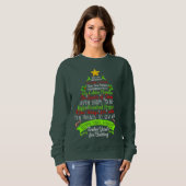 12 dagen met kerstvierkant stilstaand naaiwerk X Trui (Voorkant volledig)